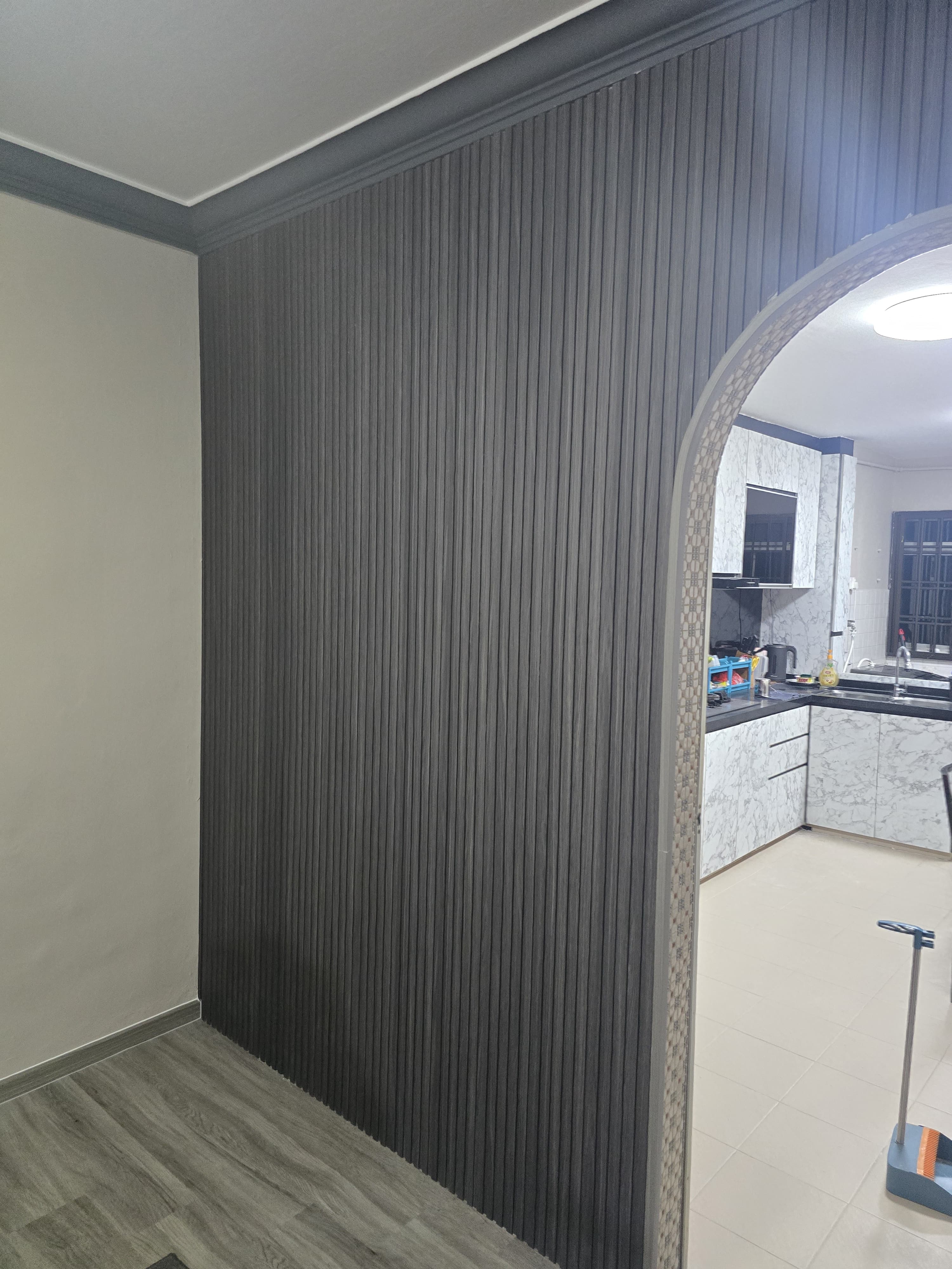 Fluted panel installation 2