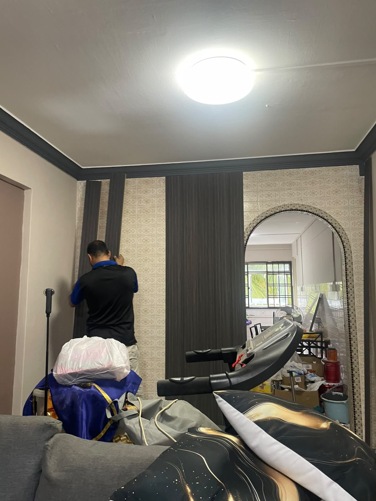Fluted panel installation 3