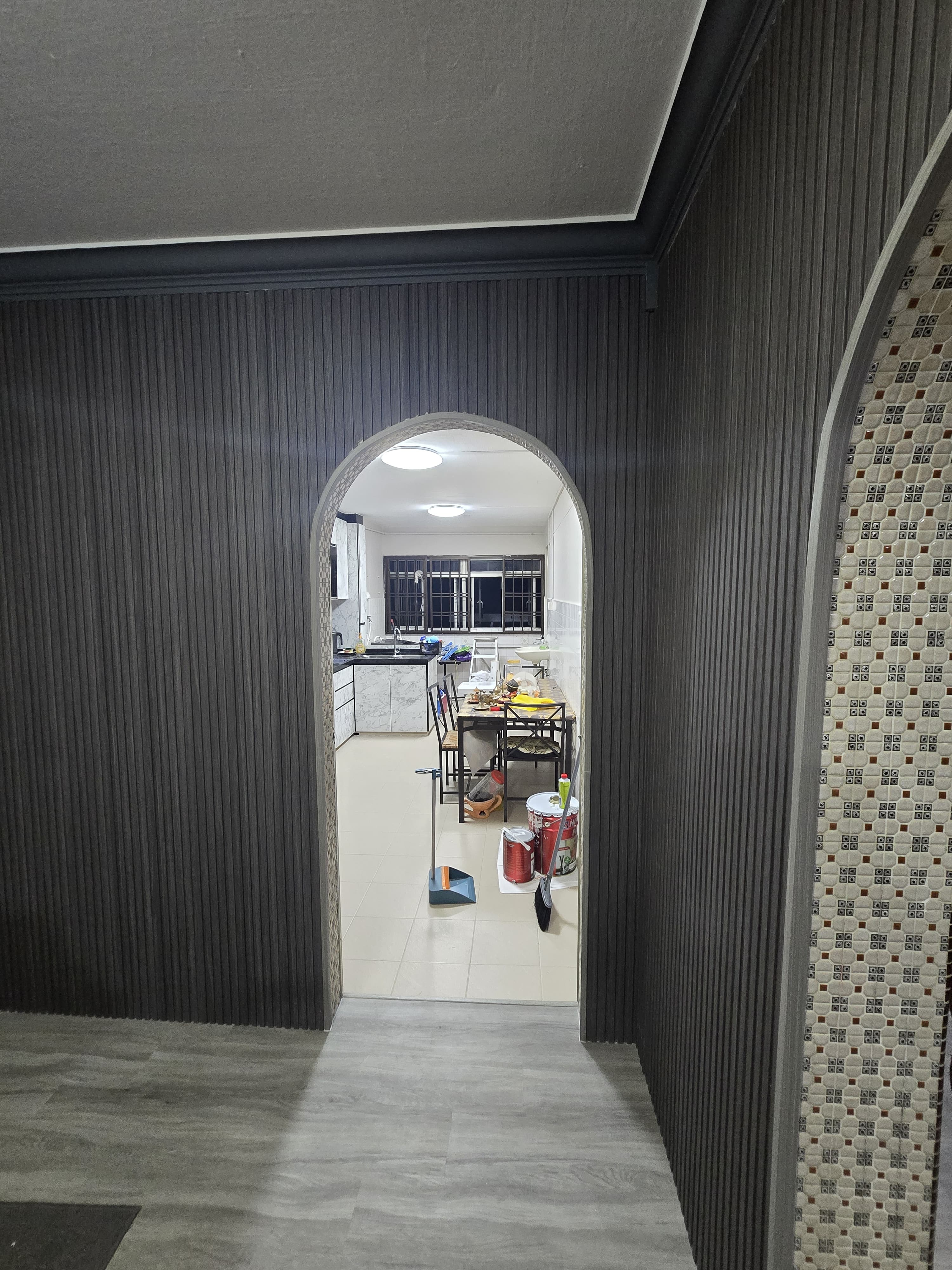 Fluted panel installation 4
